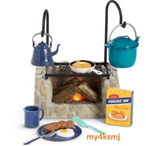 American Girl Doll Maryellen's CAMPFIRE COOKING SET Camp POT Pan FIREPIT Playset