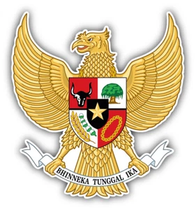 Indonesien Wappen Auto Autoaufkleber Aufkleber - 3'', 5'' oder 6'' - Bild 1 von 1