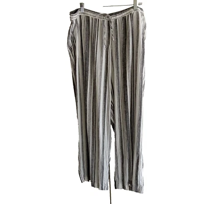 Women's Lightweight Drawstring Linen-Like Pants Casual 2XL - Image 1 of 4