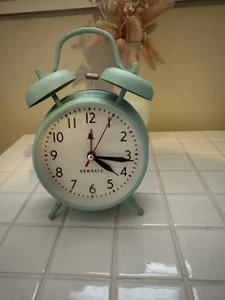 Newgate Covent Double Bell Powder Blue Alarm Clock - Picture 1 of 5