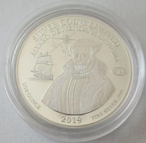 Salomonen 1 Dollar 2019 SCL Álvaro de Mendaña de Neira Silber - Bild 1 von 2