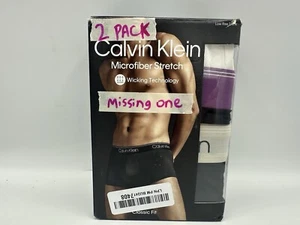 2 Pack Calvin Klein Microfiber Stretch Low Rise Trunk Boxer Briefs Underwear XL - Picture 1 of 10