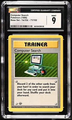 CGC 9 Computer Search 1999 Base Set Shadowless 1st Edition 71/102 RARE WOTC - Image 1 of 2