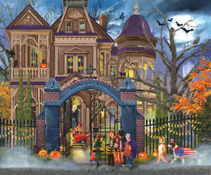 MOONLIGHT MANOR by Bigelow Illustrations SunsOut 1000 pc HALLOWEEN puzzle - NEW