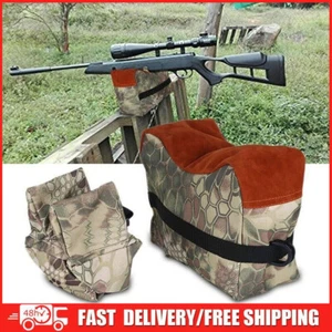 Shooting Range Sand Bag Rifle Gun Bench Rest Stand Front Rear Hunting Pack Set - Picture 1 of 10
