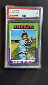 1975 Topps George Brett Rookie RC PSA 3 #228 Kansas City Royals SN