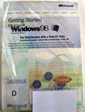 MICROSOFT WINDOWS 98 SE FULL SET SEALED NEW PACKAGE