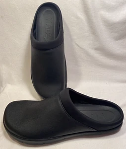 NUEVO KALSO Mujer Talla 11.5 MAKO NEGRO Cuero Mules Zuecos Zapatos Tacón Negativo - Imagen 1 de 9