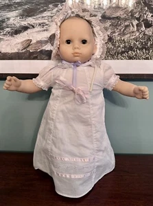 American Girl Bitty Baby Our New Baby Christening Dress & Cap - Picture 1 of 9