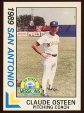1989 Best Cards San Antonio Missions CLAUDE OSTEEN RC DODGERS PITCHING COACH