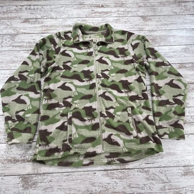 CABELA’S WOMANS FULL ZIP SOFT FLEECE JACKET GREEN  ELK CAMO SZ XL - Image 1 of 4