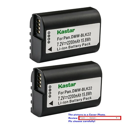 Batería de repuesto Kastar DMWBLK22 para cámara sin espejo Panasonic Lumix S5 IIX Foto 1 de 3