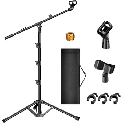 Mikrofonständer mit Galgenarm und Tragetasche – Stabiles Stativ aus Stahl, 107–1 - Bild 1 von 4