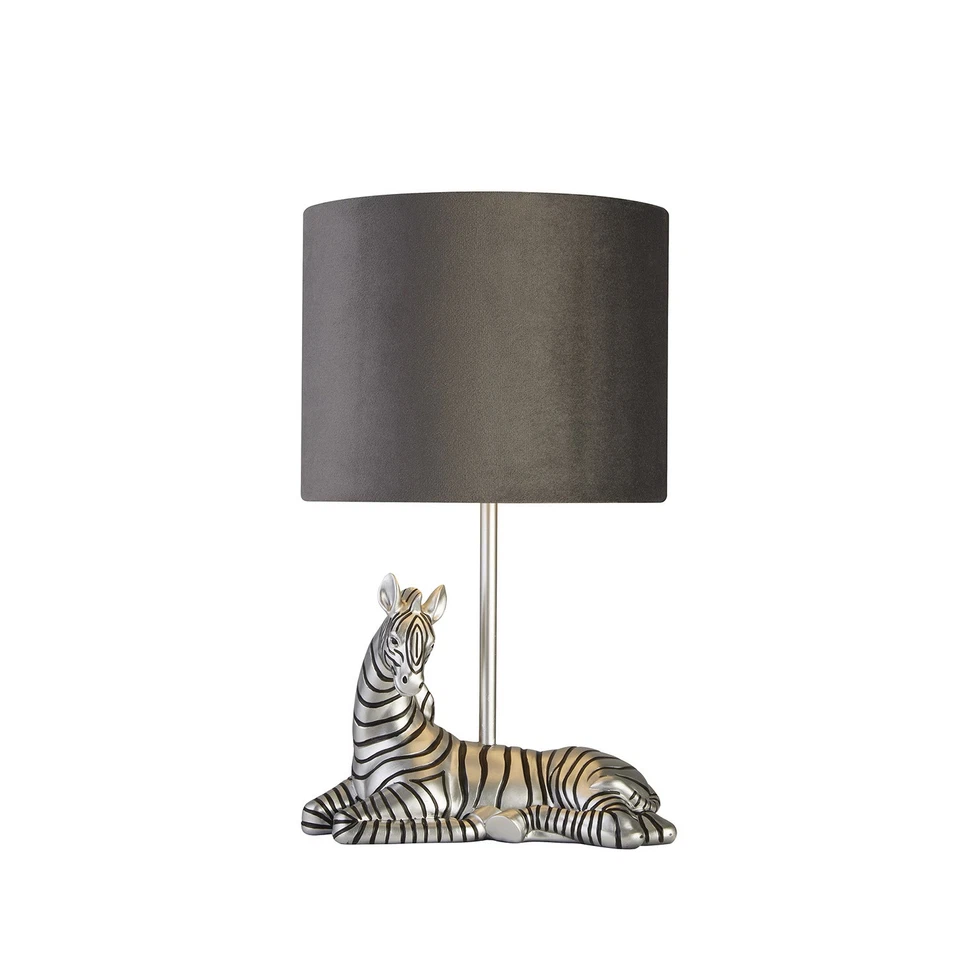 Abatjour Contemporaneo Zebra Policarbonato Argento Multicolor 1 Luce E27 - Immagine 1 di 1