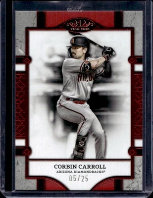 2024 Topps Tier One Corbin Carroll Red Foil #5/25 Diamondbacks - Image 1 of 2