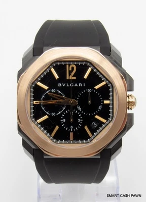 BVLGARI Octo Finissimo Cronógrafo BGO41BBSPGV 44mm Oro Rosa 18k Negro DLC Foto 1 de 4