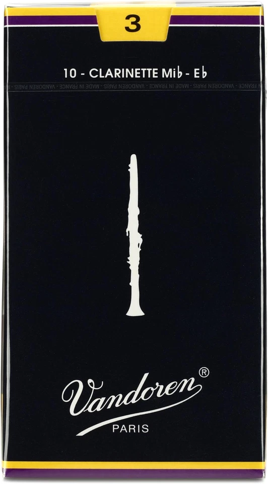 Vandoren CR113 Traditional Eb Clarinet Reed - 3.0 (10-pack) (3-pack) Bundle - Image 1 of 1