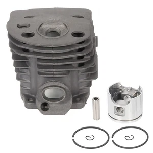 Passend für Husqvarna 51 55 Motorsäge 46mm Zylinder Kolben Kit & Ringe Stift Sicherungsringe - Bild 1 von 8