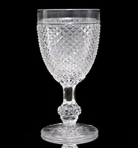 Baccarat 13.6cm Diaman Bizo Wine Glass Antique 1890s Diamond Design Used - Picture 1 of 10