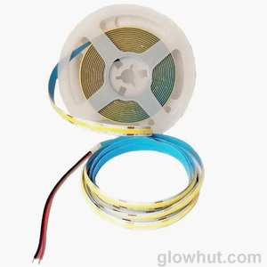 Tira de luz COB de 12V y cable de plomo 320 LED/metro rojo azul amarillo verde blanco cálido - Imagen 1 de 3