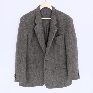 Vintage Harris Tweed Blazer Herringbone Jacket Mens 100% WoolBritish Classic 46R - Picture 1 of 17