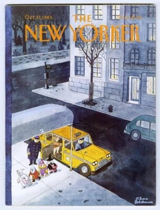 New Yorker magazine October 31 1983 Charles Addams Halloween NYC trick or treat - Picture 1 of 4