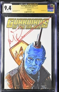 Guardianes de la Galaxia #1 CGC 9.4, ¡BOCETO FIRMADO DE MICHAEL ROOKER/TONY KENT! WOW! - Imagen 1 de 2