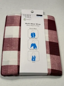 scialle donna time & tru multi wear avvolgente TAGLIA UNICA osfm nuovo con etichette - Foto 1 di 2