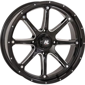 Wheel - HL4 Front/Rear - Gloss Black with Machined - 20x6.5 - 4/156 20HL04-1156 - Picture 1 of 3