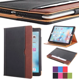 New Soft Leather Folio Wallet Smart Case Cover Sleep Wake Stand For Apple iPad - Picture 1 of 20