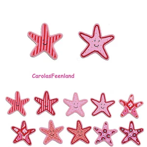 Seestern 1 Aufnäher zum aufbügeln #215 RS# Neu Applikation rosa rot Aquarium - Bild 1 von 11