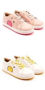 Toddler Old Soles Smiley Jumpa Tie-less Low Top Leather Sneaker - Picture 1 of 7