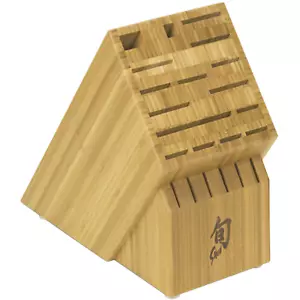 Shun 22-Slot Bamboo Block - Picture 1 of 1