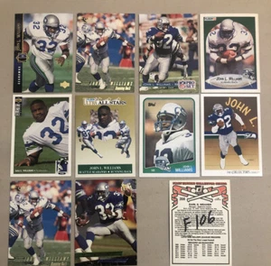John L Williams ๐ Seattle Seahawks Football Cards ๐ 10 Card ๐ F106 - Picture 1 of 12