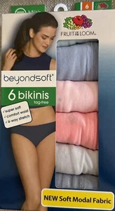 Fruit of the Loom Women's Beyondsoft Bikini Panties Size 6 - Picture 1 of 2