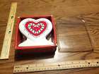 New Avenues Christmas Stoneware Napkin Holder Candy Cane Heart 1985, Cute!, L@@K