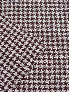 Schumacher Upholstery Fabric Sample Brown Houndstooth 26x26 in - Picture 1 of 4