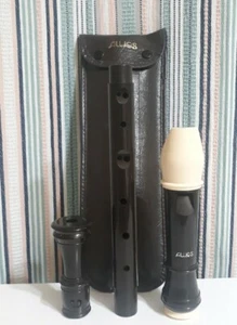 VINTAGE‼🎶AULOS Recorder Flute Dark Brown/Ivory With Case-EXC COND‼🎵Japan 'G' - Picture 1 of 24