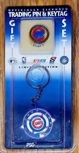 Chicago Cubs Trading Pin and Keychain keytag gift set limited Edition - Picture 1 of 1