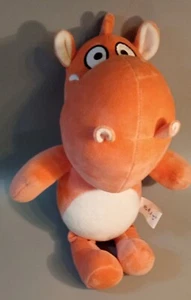 Pink Hippo Plush. So Soft. 12" Tall. Cheerful Face. - Picture 1 of 8
