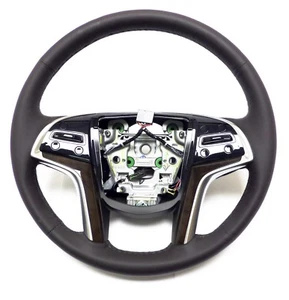 2015-2020 Cadillac Escalade Steering Wheel Dark Brown Lather Stitches 23360992 - Picture 1 of 5