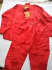 Shanghai Tang rouge chinois 2 pièces pantalon et chemise enfant, 100 % soie, taille 6 neuf