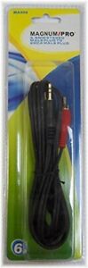 MAGNUM PRO M906 6ft 3.5mm Stereo Male to Two RCA Male Audio Cable