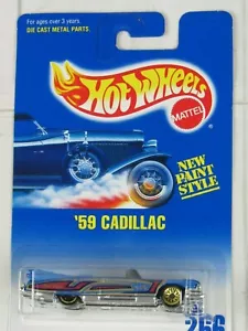 Hot Wheels 1992 #266 1959 Cadillac Blu - Foto 1 di 5