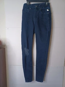 Good American Good Legs Distressed Skinny Stretch Jeans Size 24X29 NWOT - Picture 1 of 6