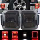 Smoked LED Tail Lights Rear Brake Lamps Turn Stop Reverse for Jeep Wrangler JK