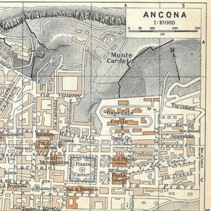 Ancône Ancona -- Italie Europe Plan ville - Carte ancienne 1956 - Picture 1 of 3