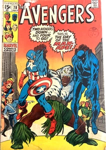 THE AVENGERS. NUMBER 78 1ST SERIES. KEY 1ST LETHAL LEGION 2ND MAN APE 1970 GD/VG - Picture 1 of 7