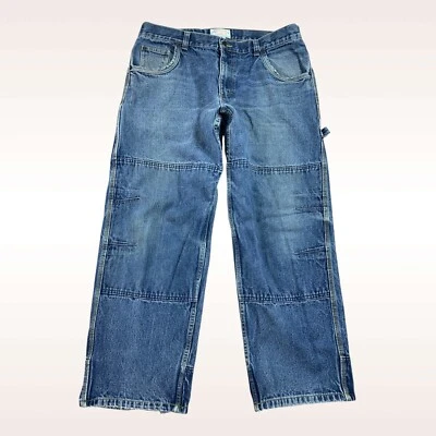 C.C. Filson Carpenter Jeans Mens 40x32 Blue Double Knee Workwear Denim - Image 1 of 4