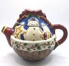 Debbie Mumm Christmas Teapot Snowman Teapot Mini Teapot Collector Series Sakura